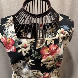 Vintage Shannon Marie Hawaii Tropical Hibiscus Mini Dress - Small